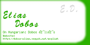 elias dobos business card